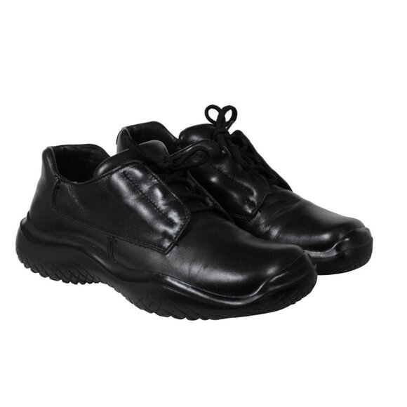 Prada Mens Vintage Chunky Derby US 10 UK 9 Black Leather AW99 Vibram Square Toe - Picture 1 of 11